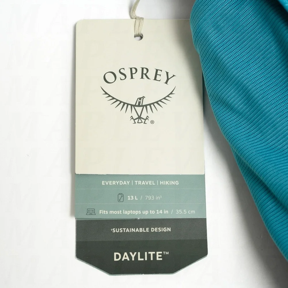 Osprey Daylite 13L Commuter Backpack Hiking Travel Daypack Blue Spikemoss NWT